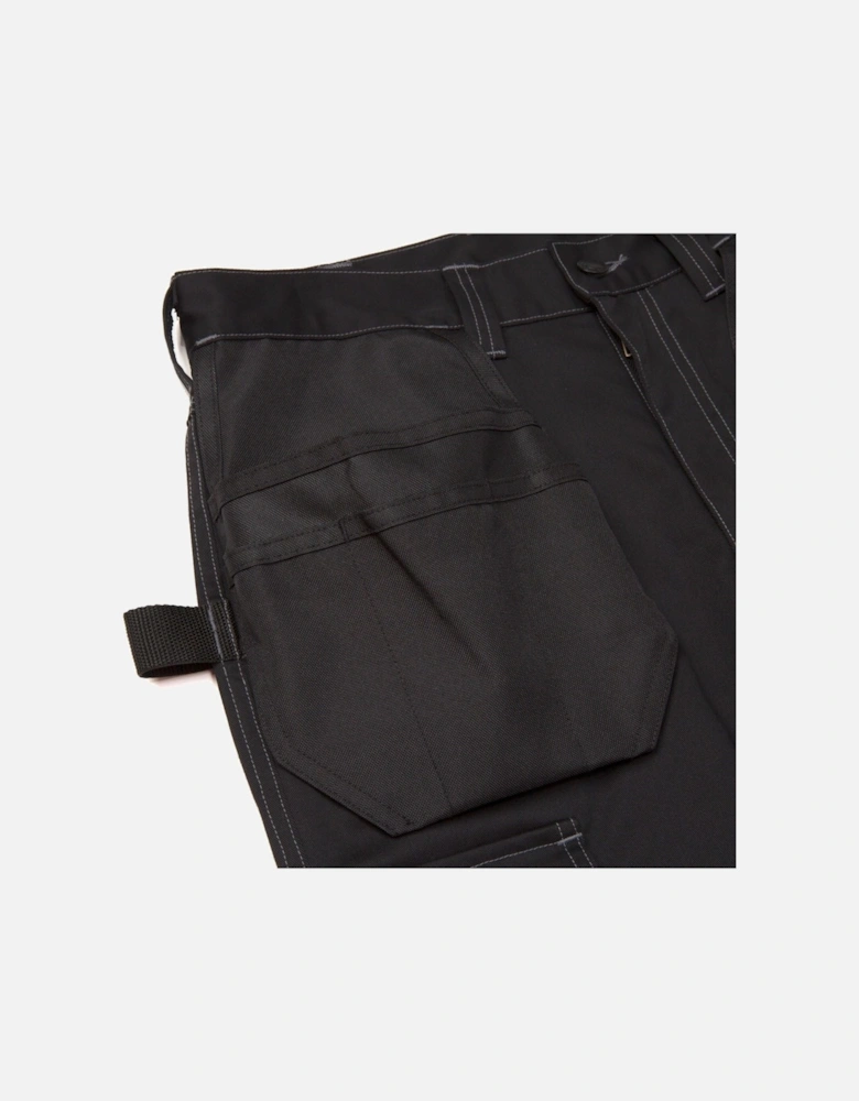 Essential Knee Pocket Stretch Holster Polyester Men's Black Outdoor Trousers