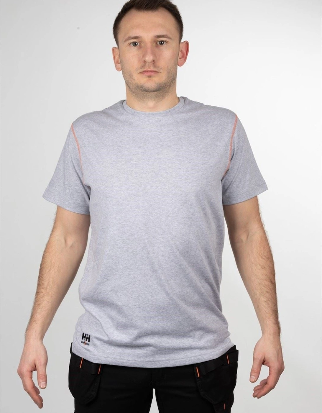 Helly Hansen Men's Grey Workwear Oxford Cotton T-Shirt - : 44/Regular Xxl