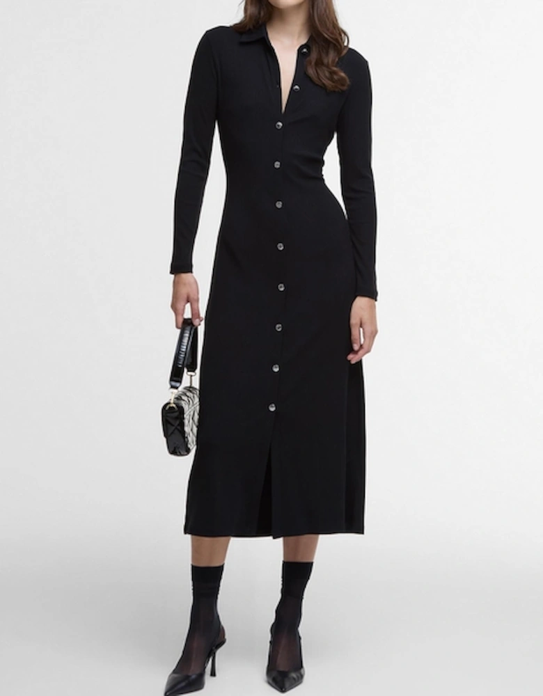 Della Ribbed-Jersey Maxi Dress