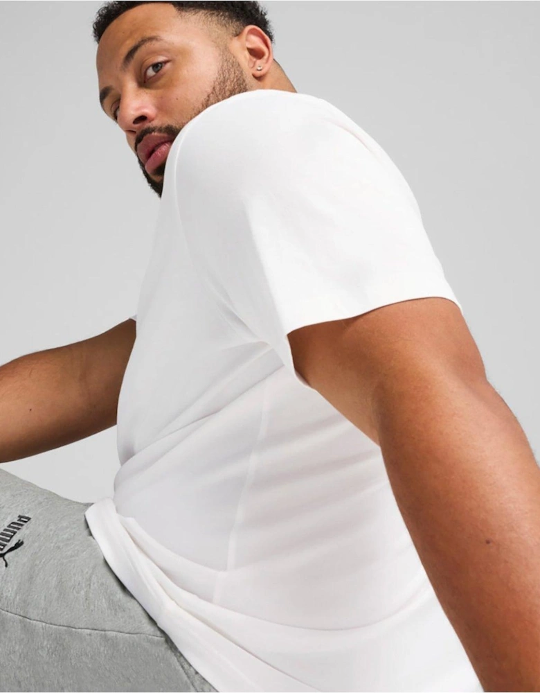 Mens Essential Small No 1 Logo Tee - White