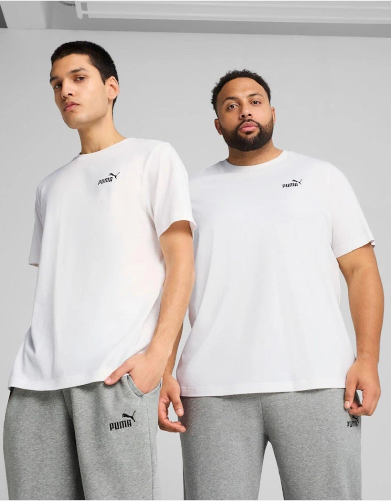 Mens Essential Small No 1 Logo Tee - White