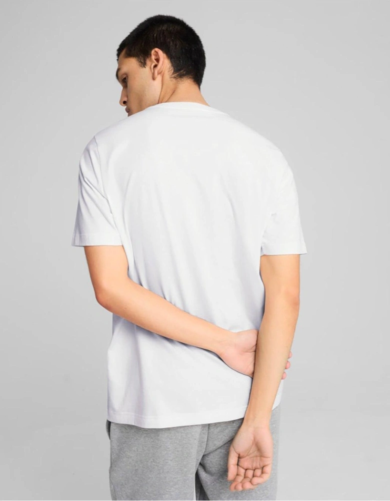 Mens Essential Small No 1 Logo Tee - White