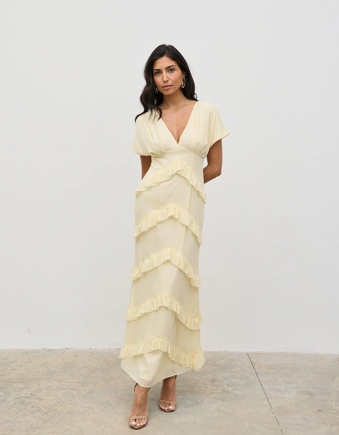 Tamsin Ruffle Chiffon Dress - Multi, 2 of 1