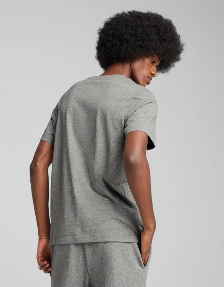 Mens Essential Small No 1 Logo Tee - Grey