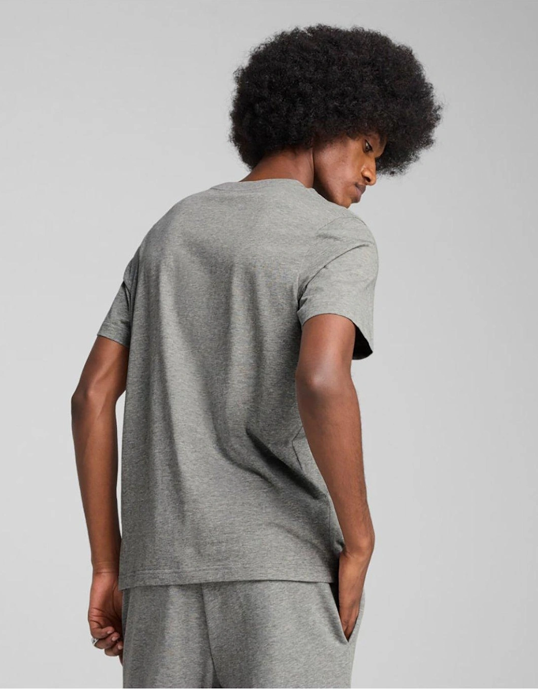 Mens Essential Small No 1 Logo Tee - Grey