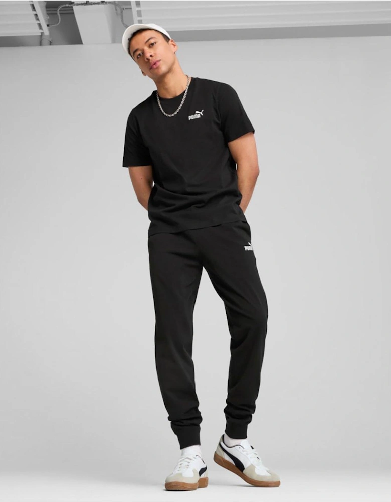 Mens Essential Small No 1 Logo Tee - Black
