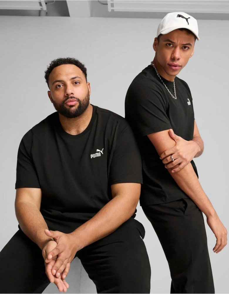 Mens Essential Small No 1 Logo Tee - Black