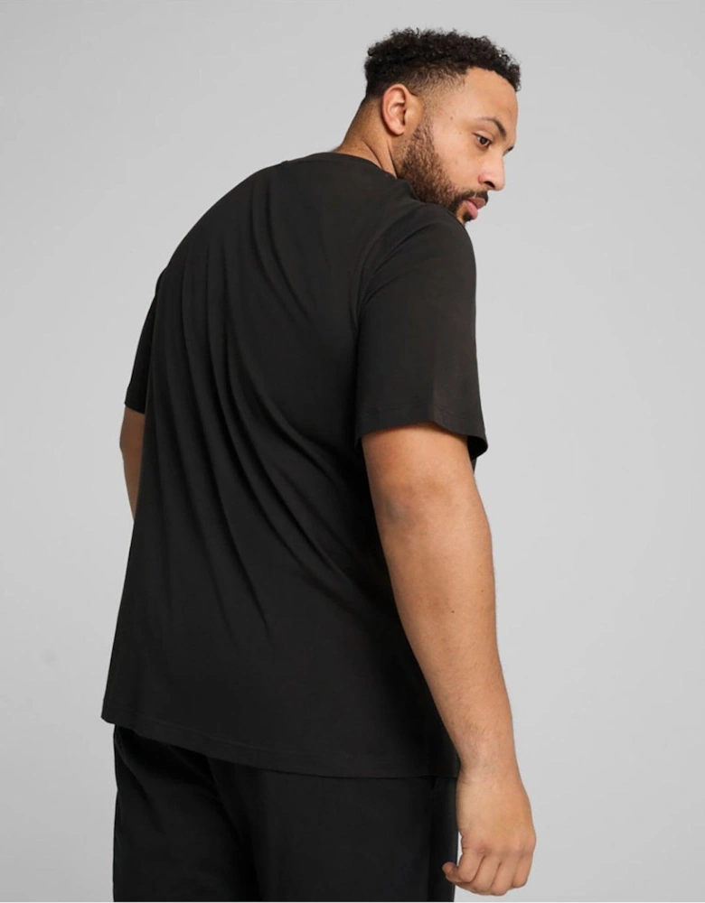 Mens Essential Small No 1 Logo Tee - Black