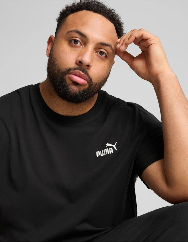 Mens Essential Small No 1 Logo Tee - Black