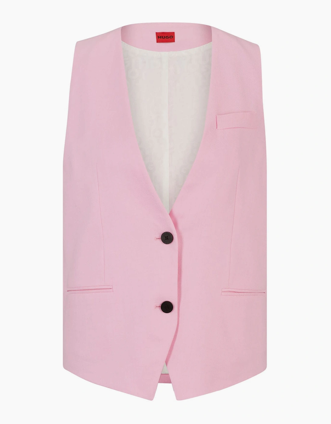 Hugo Boss Women's Amonalie Oversized-Fit Waistcoat - Pink - Size: 8