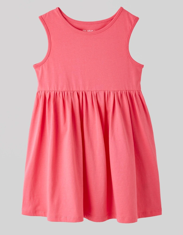 Girls 2 Pack Heart Print Sleeveless Dresses - Multi