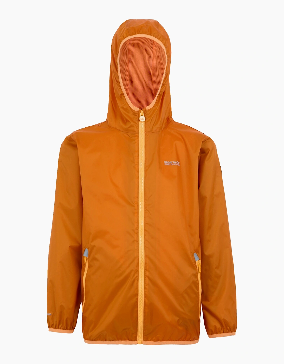 Regatta Regatta Great Outdoors Childrens/Kids Lever II Packaway Rain Jacket - Orange