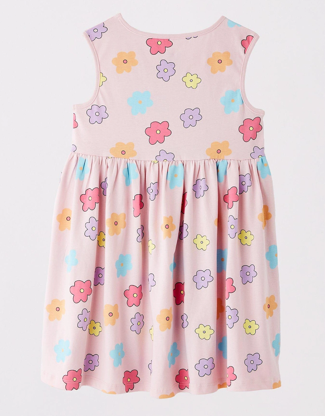 Girls 2 Pack Flower Print Sleeveless Dresses - Multi