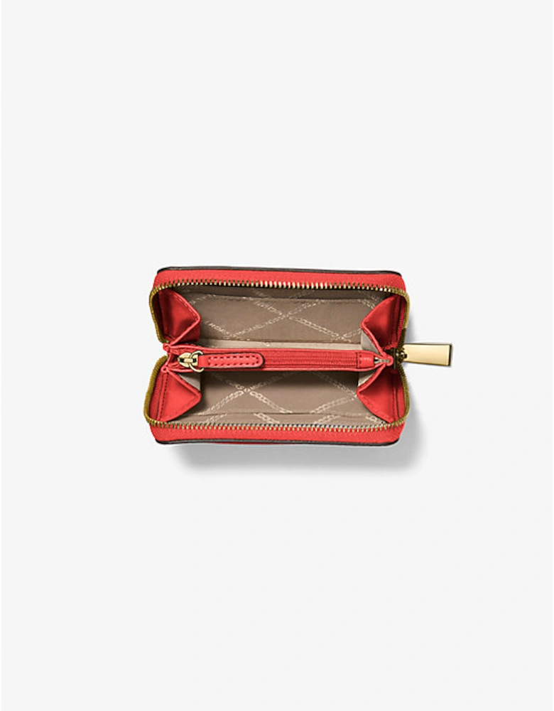 Jet Set Small Pebbled Leather Zip-Around Card Case