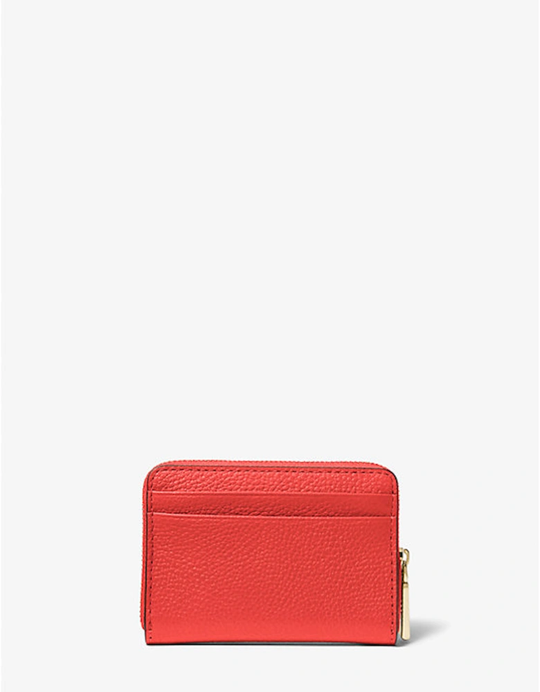 Jet Set Small Pebbled Leather Zip-Around Card Case