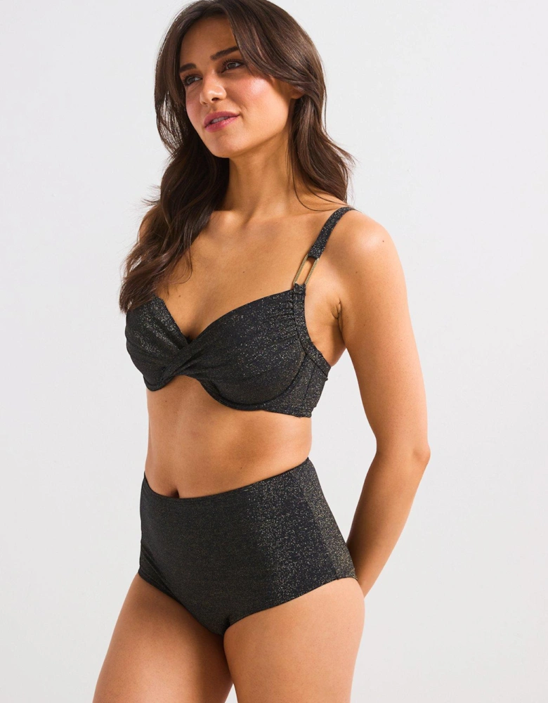 Kyra Metallic Shaping Midi Brief