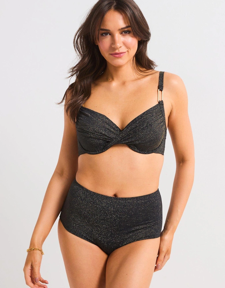 Kyra Metallic Shaping Midi Brief
