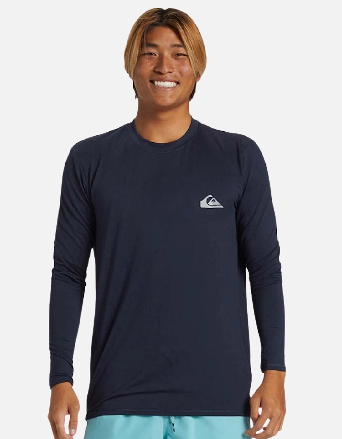 Quiksilver Men's Navy Everyday Long Sleeve T-Shirt - Size: 42