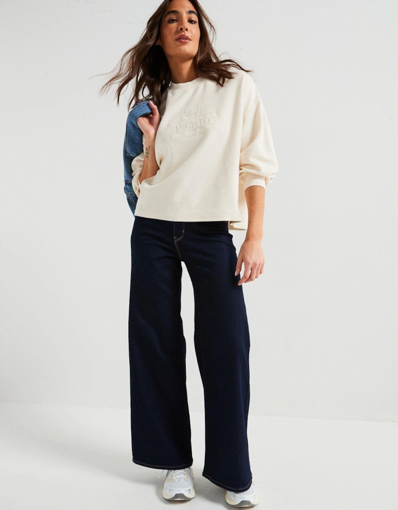 Graphic Leo Crewneck Sweatshirt - White