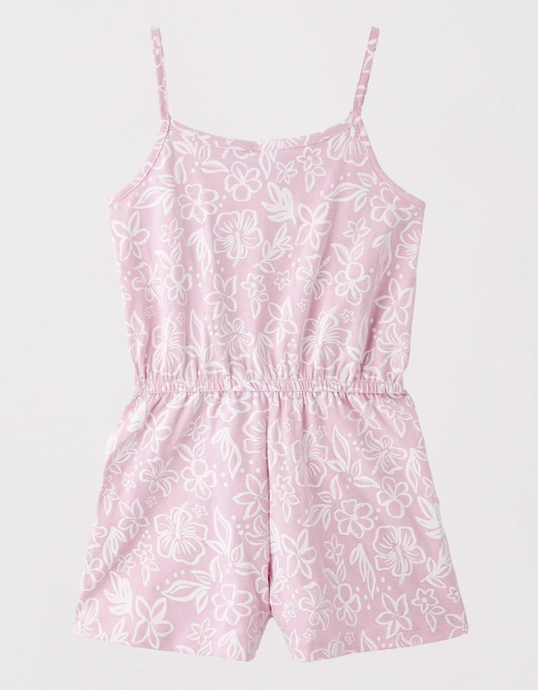 Girls Floral 2 Pack Playsuit - Multi