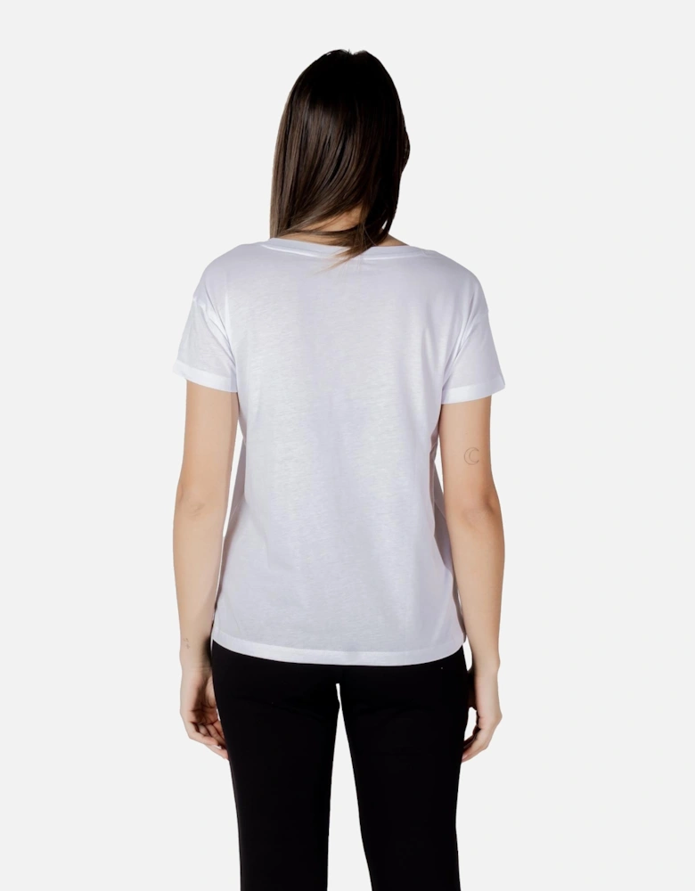 Short Sleeve Crew Neck TShirt Women - White Shirts
