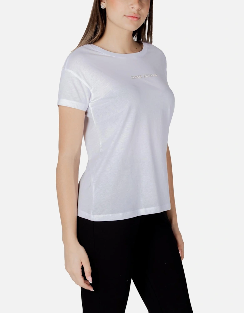 Short Sleeve Crew Neck TShirt Women - White Shirts