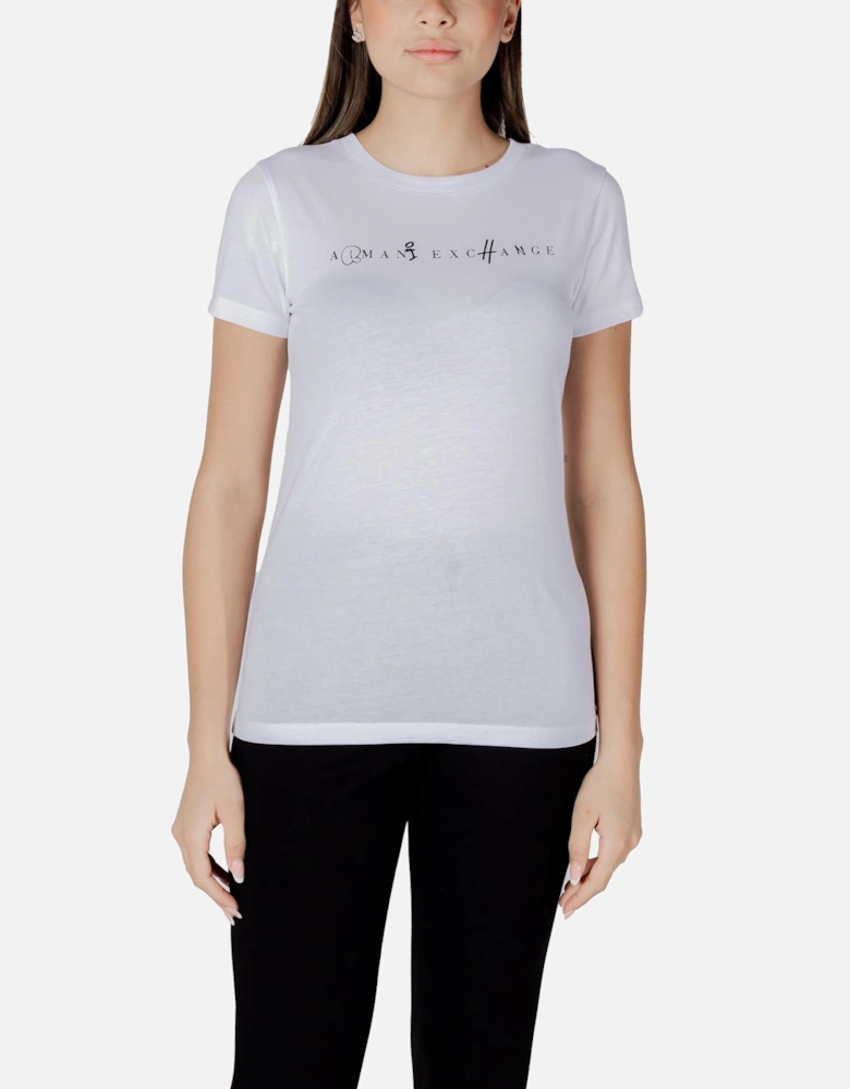 Short Sleeve Crew Neck Tee Women - White Shirts