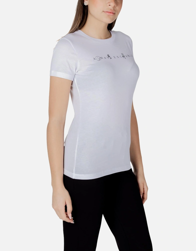 Short Sleeve Crew Neck Tee Women - White Shirts