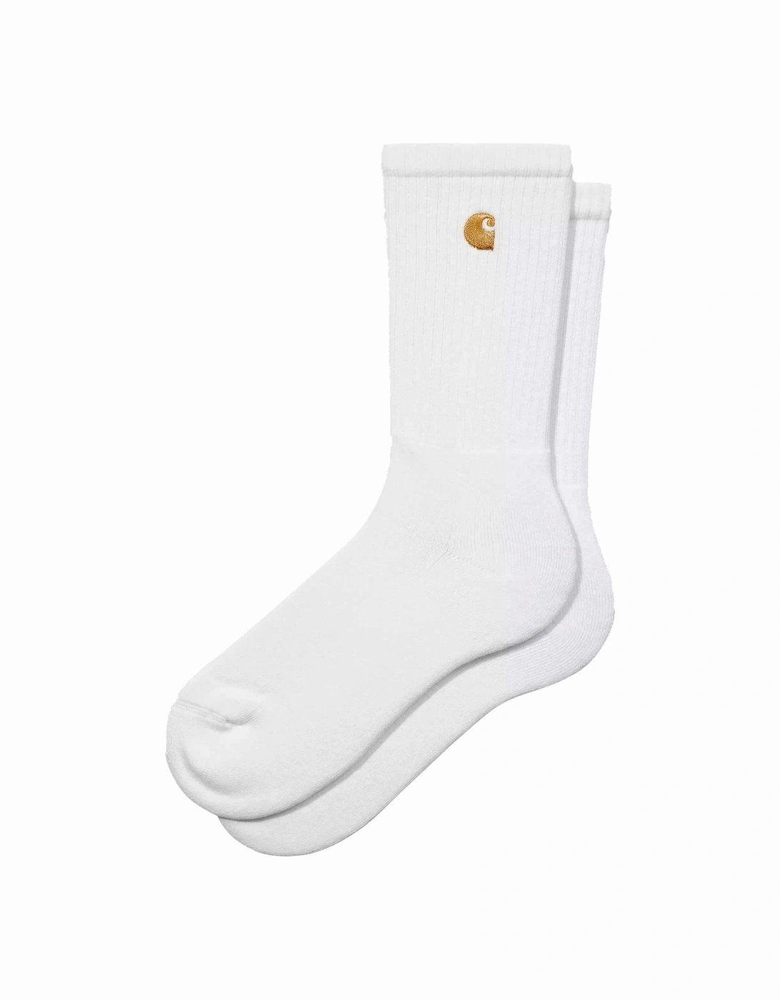 Men's Carhartt WIP Chase Socks White/Gold - Size: 16/14.5/8/15/8.5/15.5/9/13/13.5/14/6.5/7/7.5/11.5/5/12/5.5/12.5/6/3.5/3/10.5/4/11/4.5/2.5/9.5/10/One