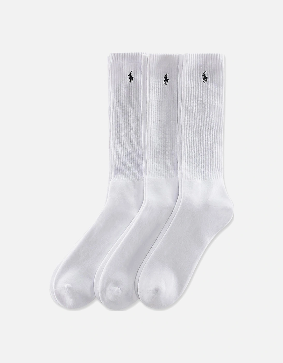 Men's Ralph Lauren Cotton-Blend Crew Sock 3-Pack - White - Size: 16/14.5/8/15/8.5/15.5/9/13/13.5/14/6.5/7/7.5/11.5/5/12/5.5/12.5/6/3.5/3/10.5/4/11/4.5