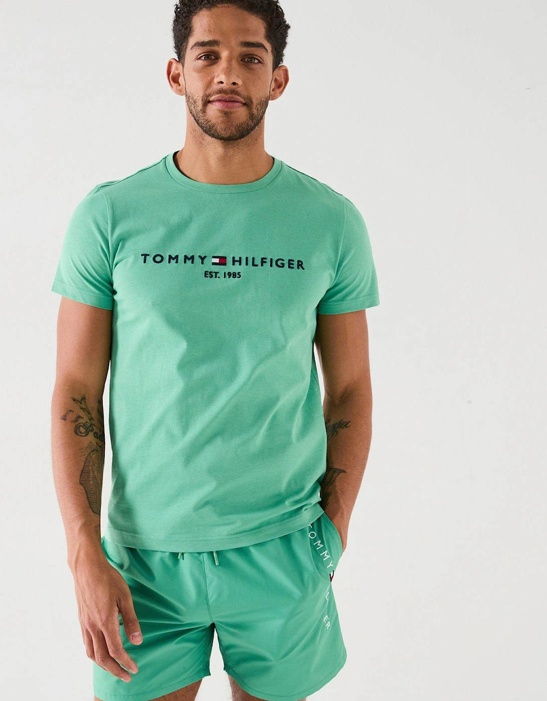 Regular Fit Linear Chest Logo T-Shirt - Green, 2 of 1