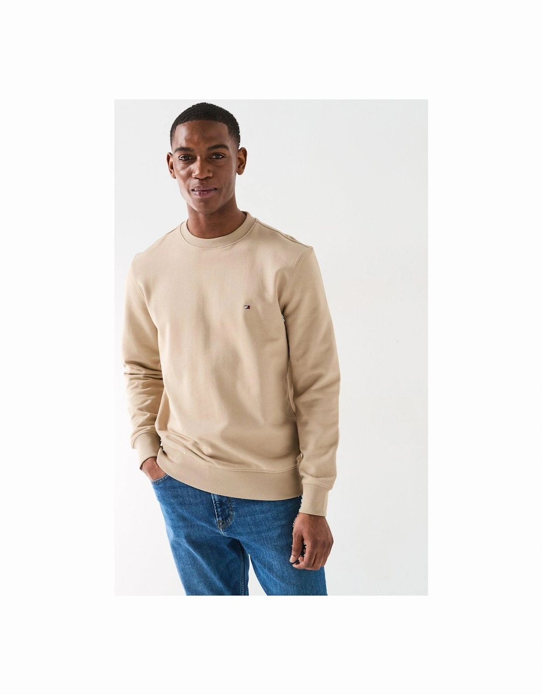 Essential Terry Crew Neck Sweatshirt - Natural, 2 of 1