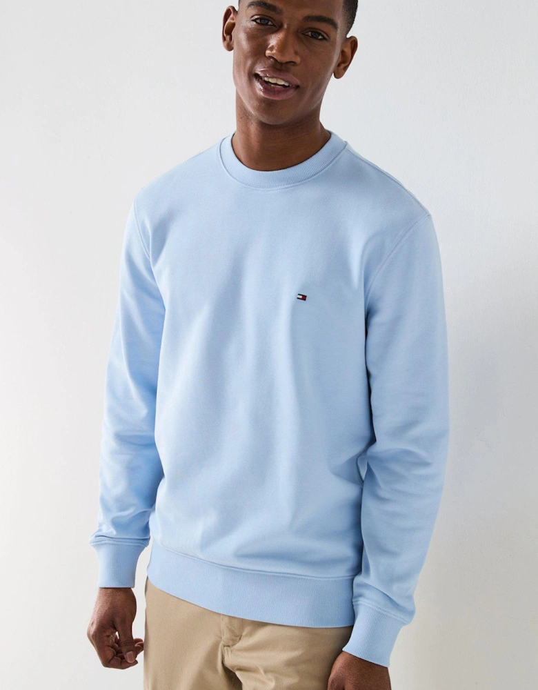 Essential Terry Crew Neck Sweatshirt - Light Blue