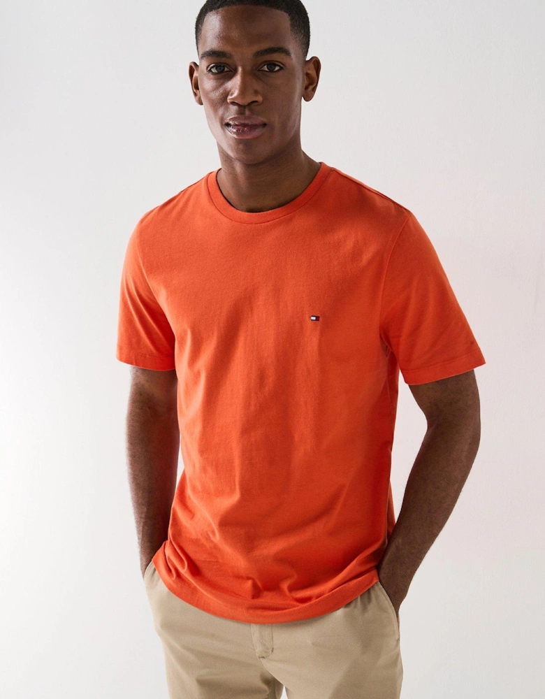 Regular Fit Essential Flag Logo T-Shirt - Orange