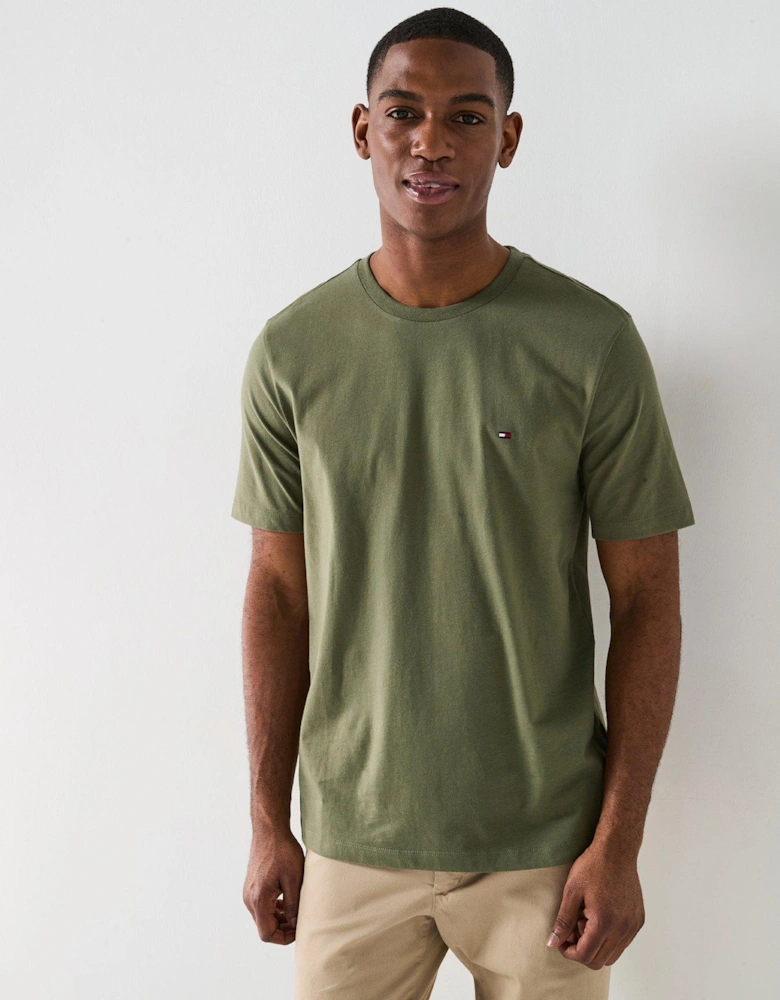 Regular Fit Essential Flag Logo T-Shirt - Khaki