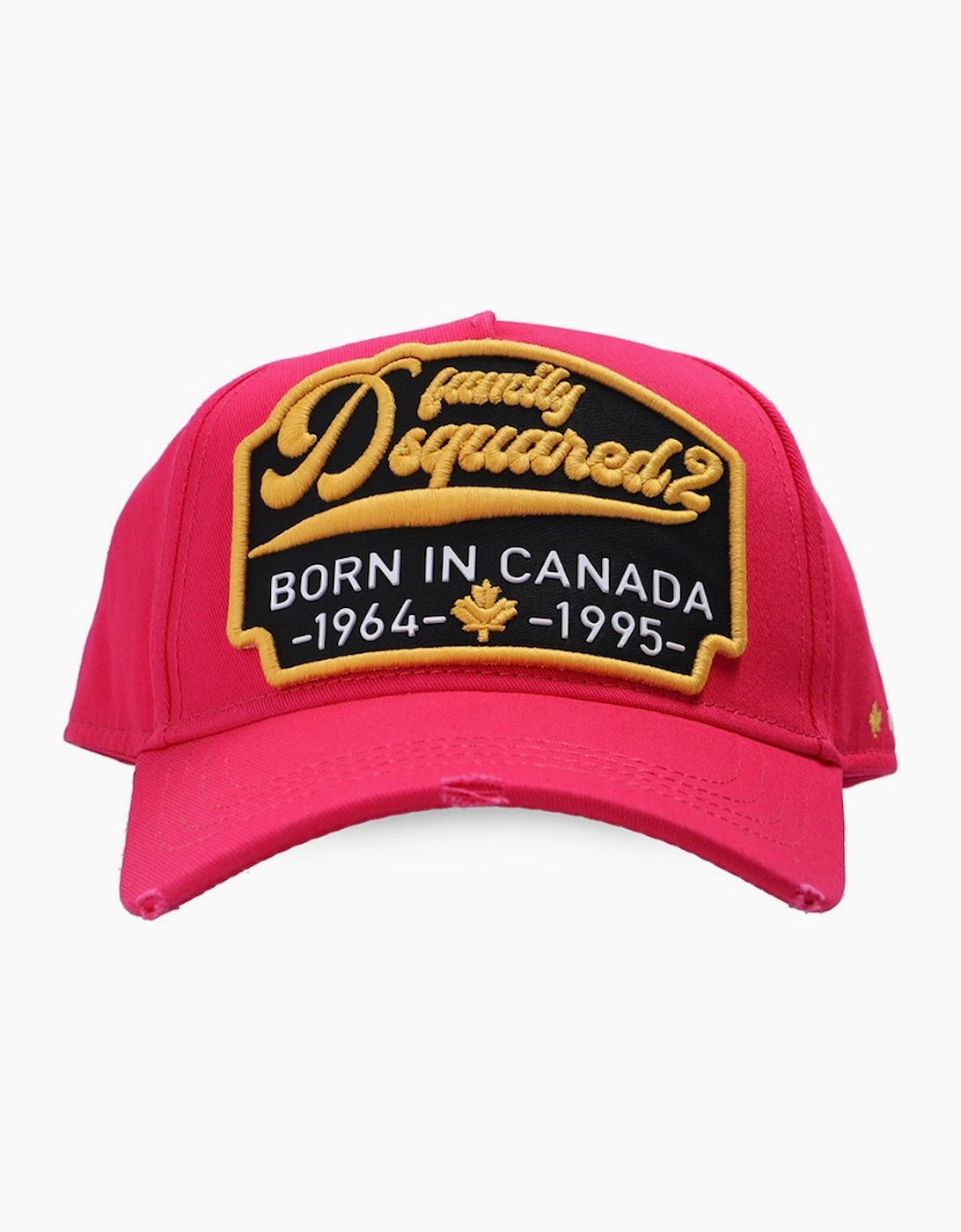 Dsquared2 Men's 'Born in Canada' Embroidered Cap - Red - Pink