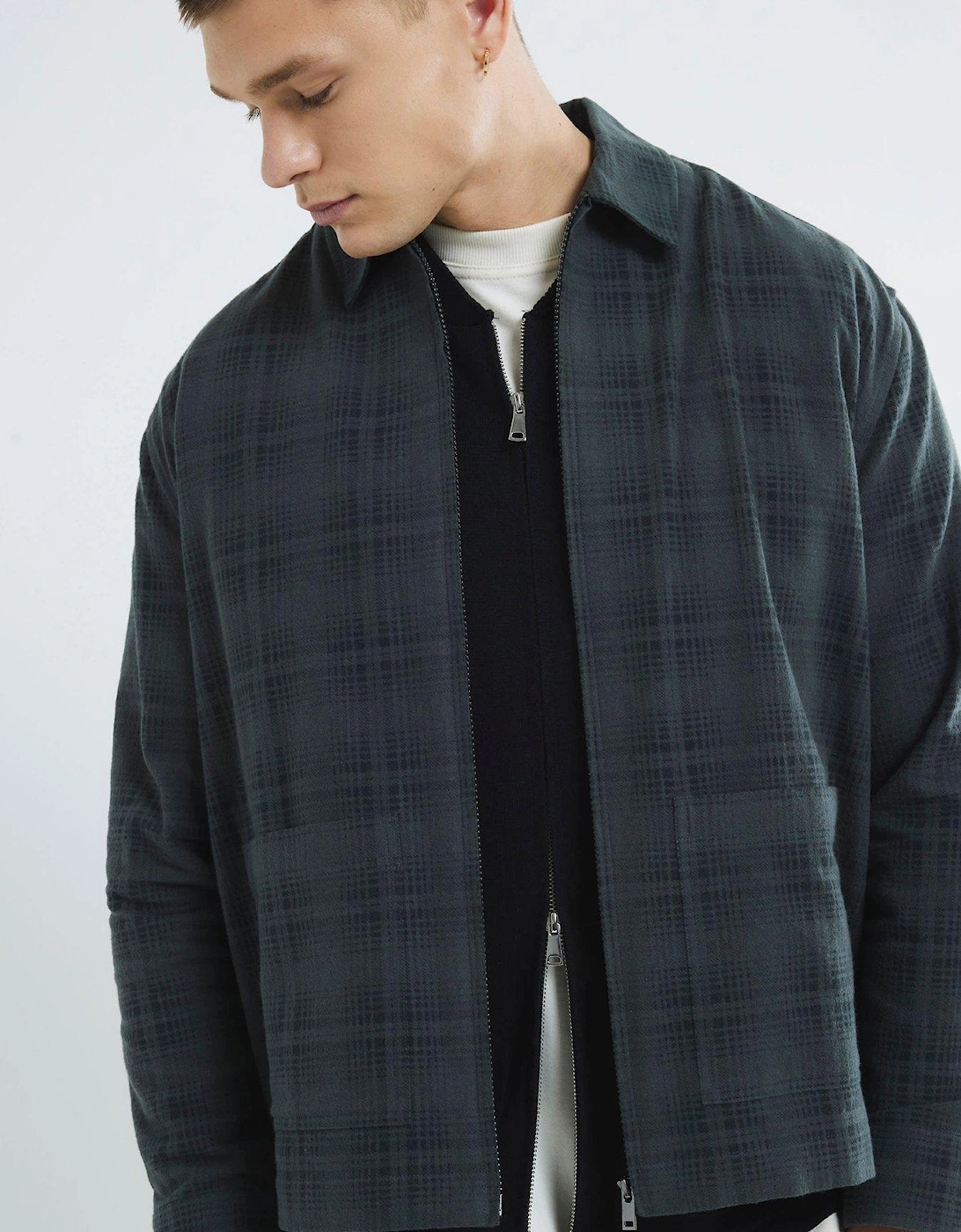Long Sleeve Graphic Zip Shirt - Dark Grey, 7 of 6