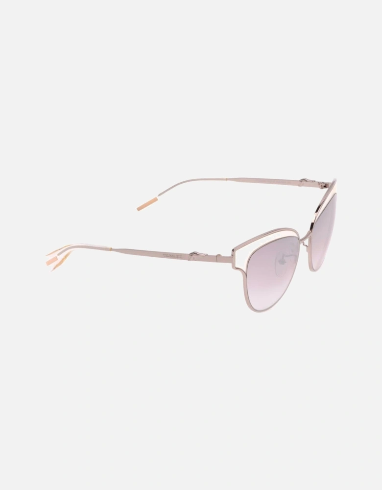 Gradient Mirror Metal Sunglasses Women - Silver