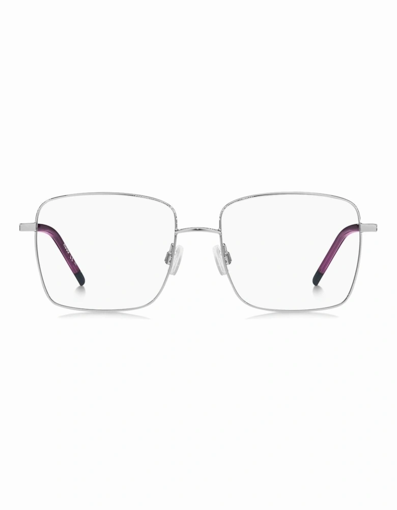 Matte Metal Eyeglasses Women - Silver Frames