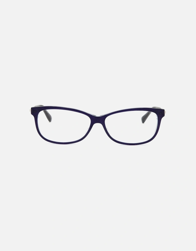 Acetate Glitter Square Glasses Women - Blue Frames
