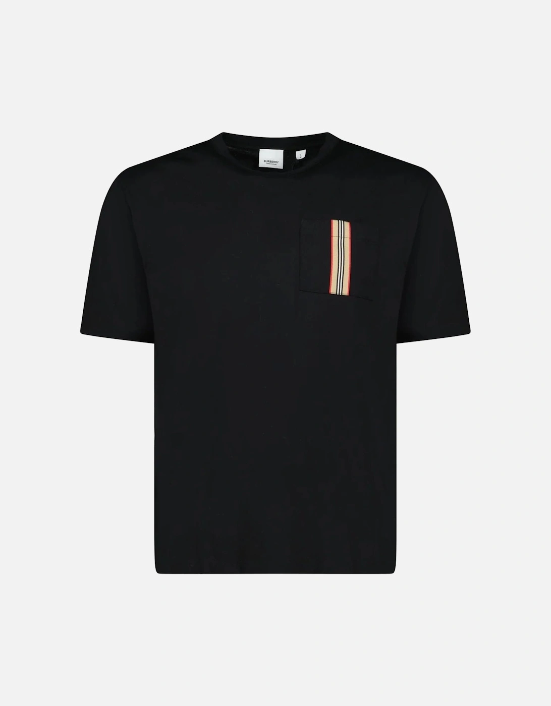 Burberry Men's Burberry 'Ellison' Stripe Embroidery T-Shirt Black