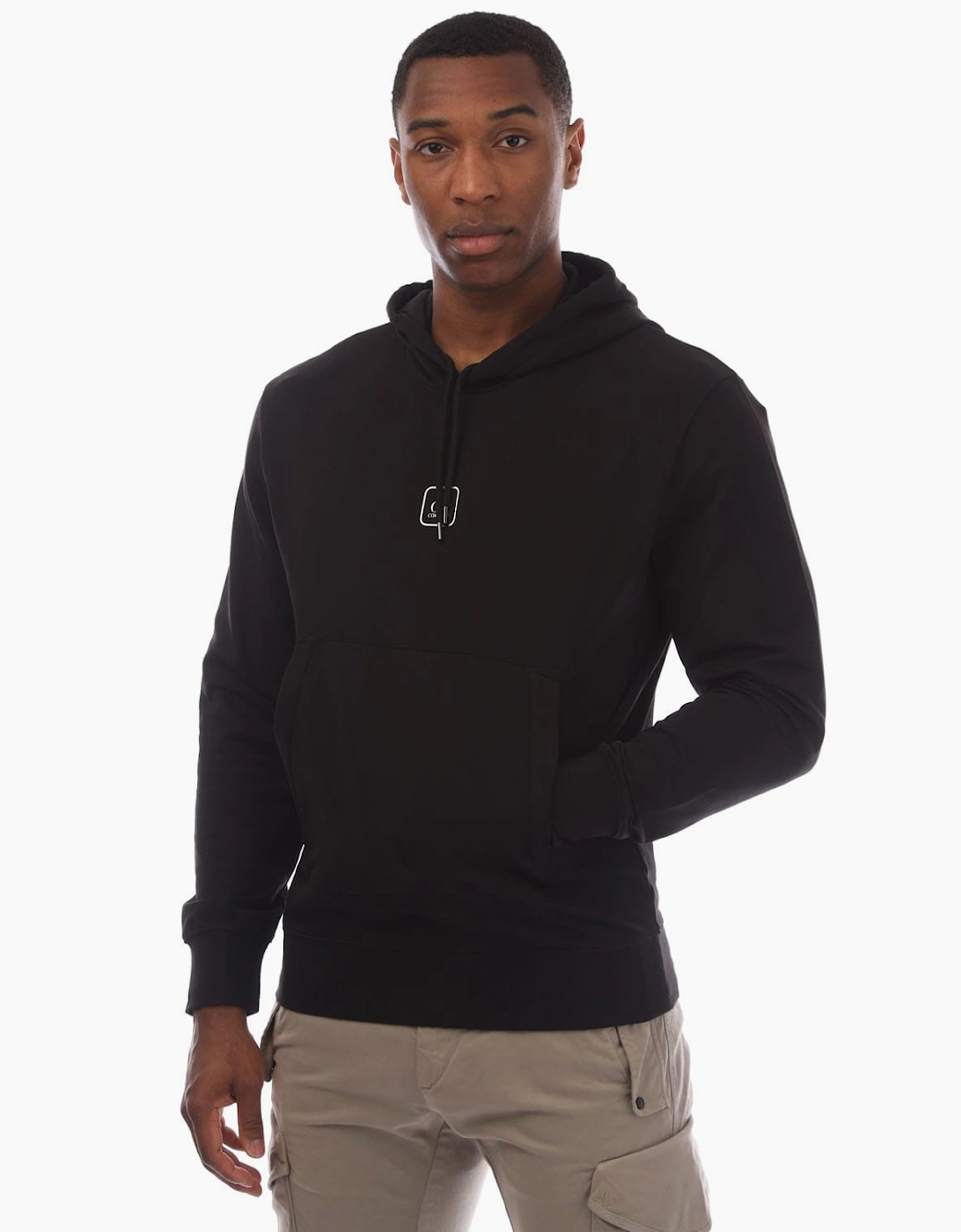 CP Company Men's Metropolis Series Graphic Hoodie - Black - Size: 36