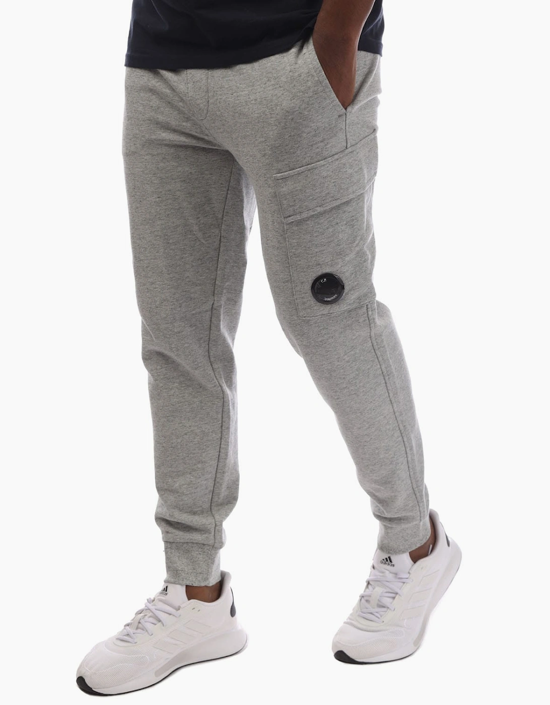 Cp Company Men's Grey Diagonal Raised Fleece Lens Sweatpants - : 44/32 2XL