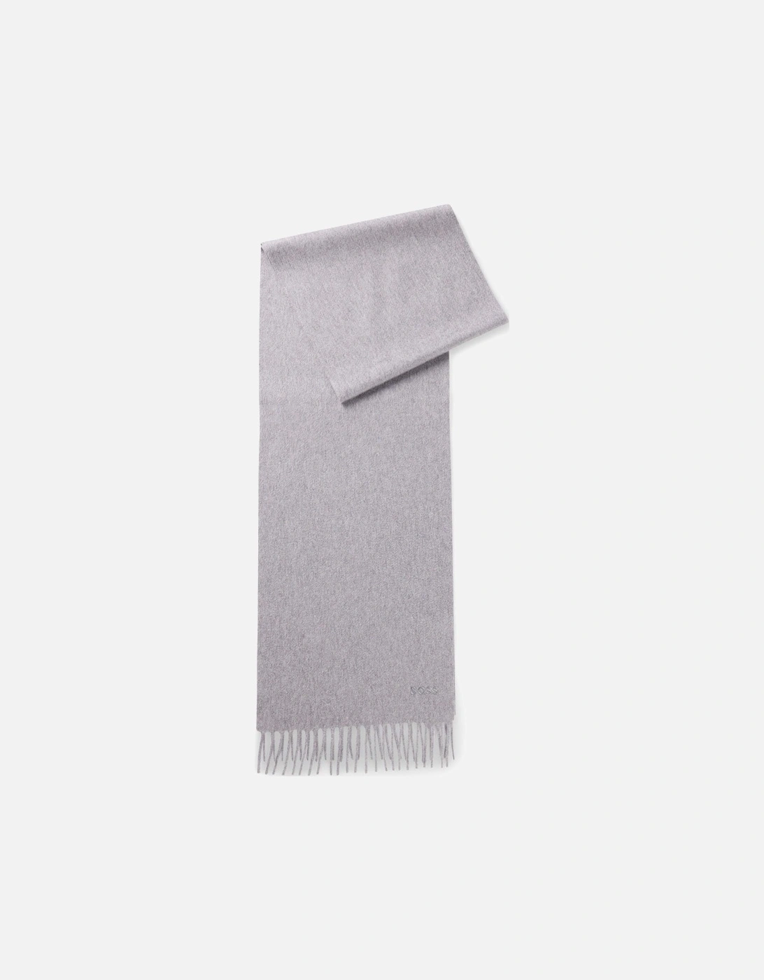 Hugo Boss Men's Embroidered Logo Scarf - Grey - Size: ONE size