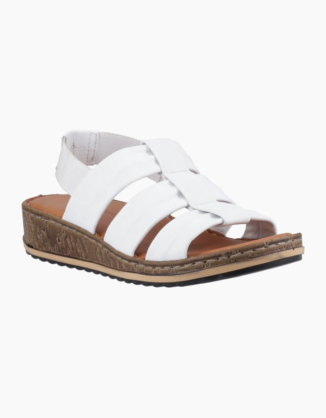 Hush Puppies Women's White Eden Wide Fit Sandals - Size 3