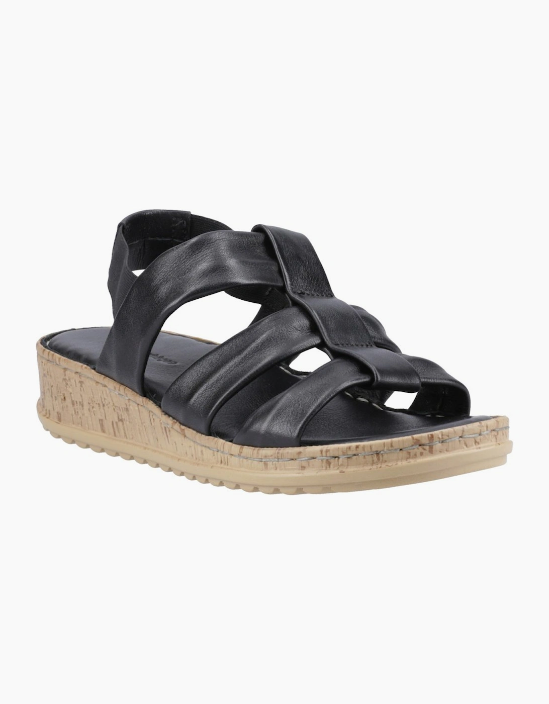 Hush Puppies Women's Black Eden Wide Fit Sandals Colour: : Size 4 - Image 5