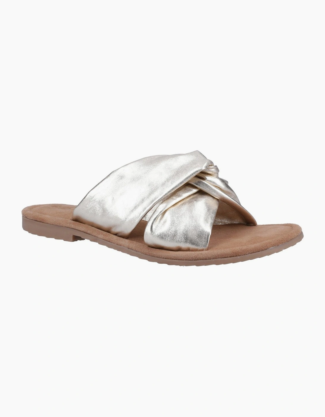 Hush Puppies Women's Gold Amy Wide Fit Sandals - Size 3