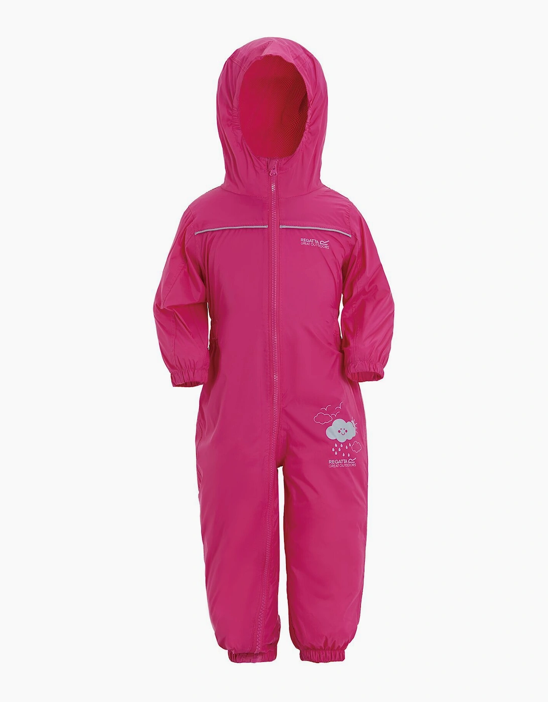 Regatta Unisex Pink Great Outdoors Childrens Toddlers Puddle Iv Waterproof Rainsuit  18-24 Months 18-24M Kids