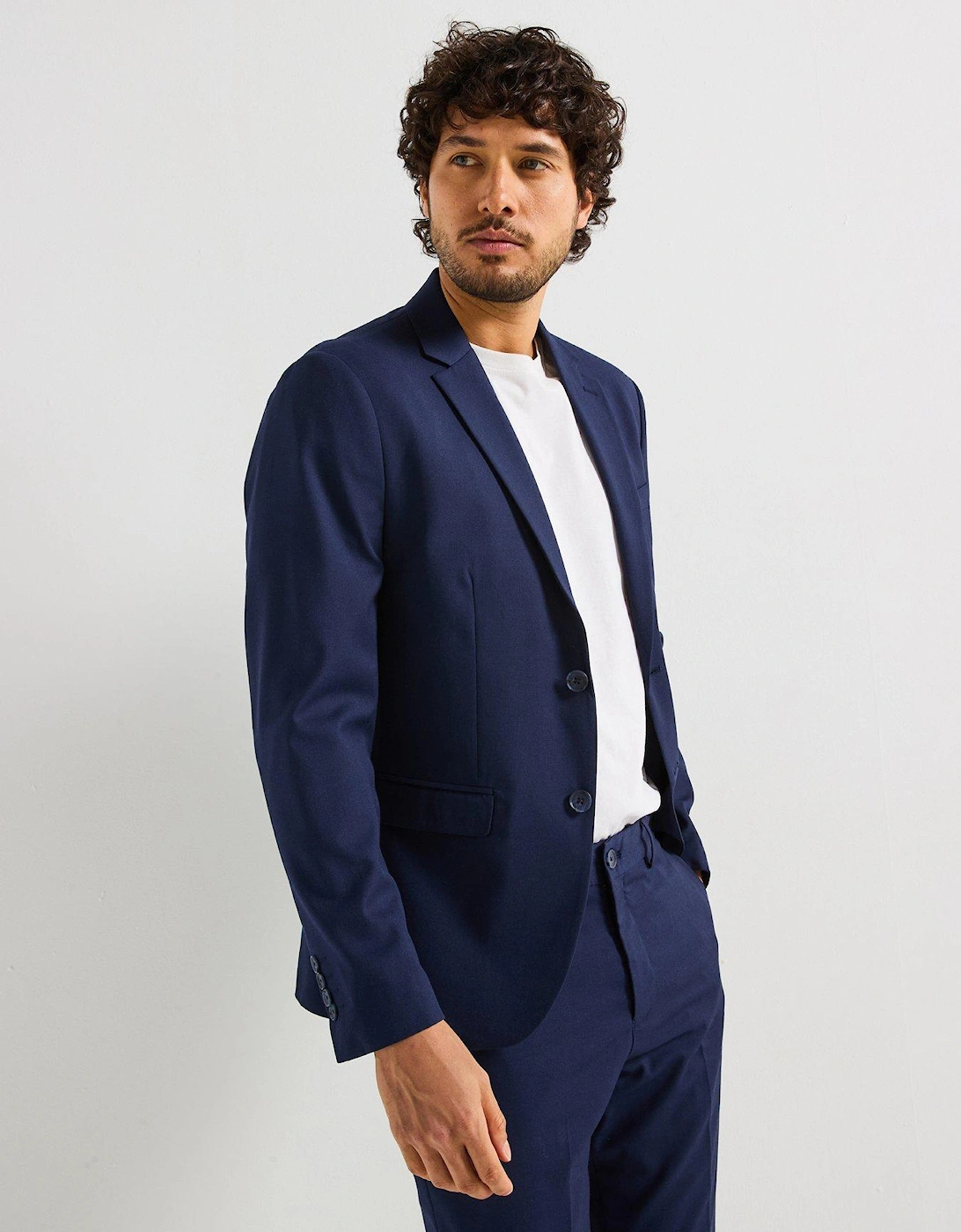 Slim Fit Cedric Structured Blazer - Navy, 2 of 1
