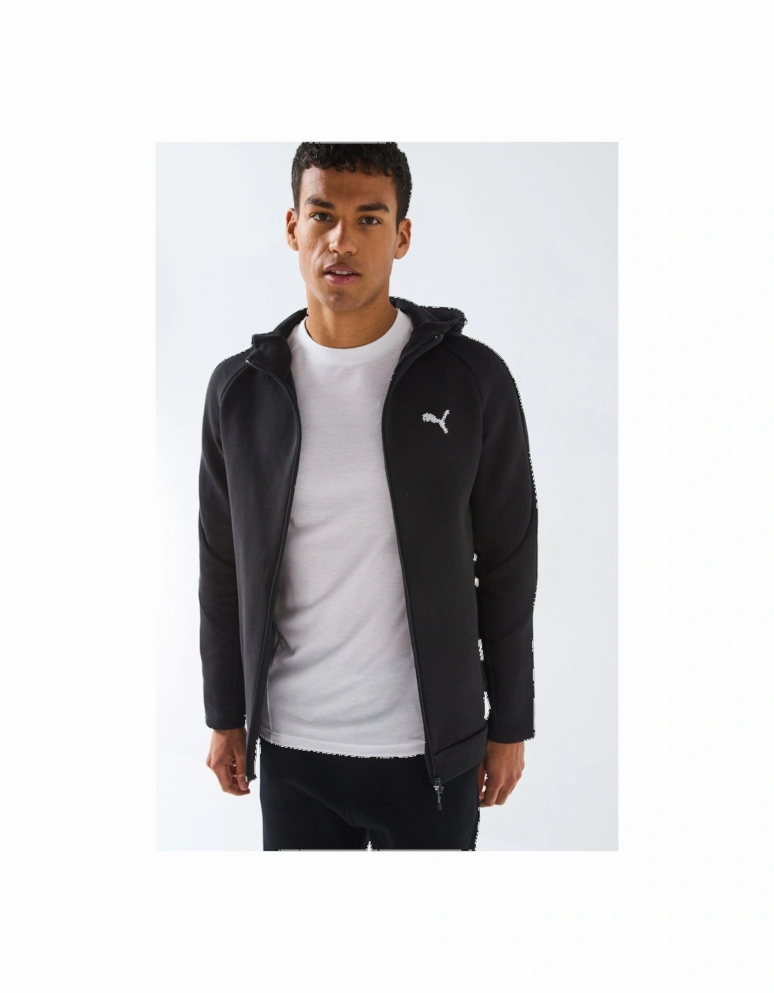 Men's Evostripe Full-Zip Hoodie - Black, 7 of 6
